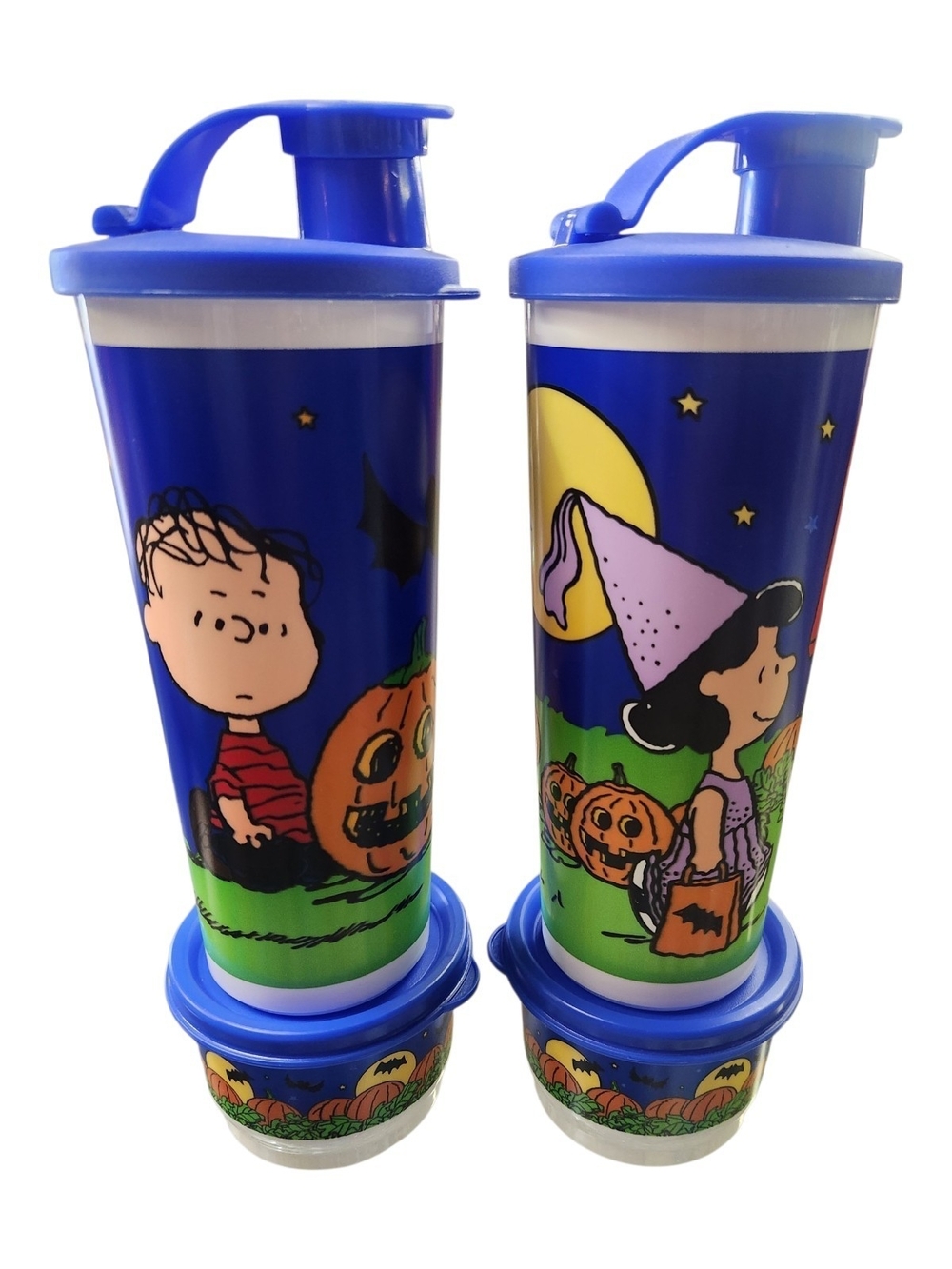 Tupperware Blue Peanuts Halloween Snack Cups
